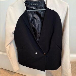NWOT Forever 21 Two-Tone Black and Cream Blazer